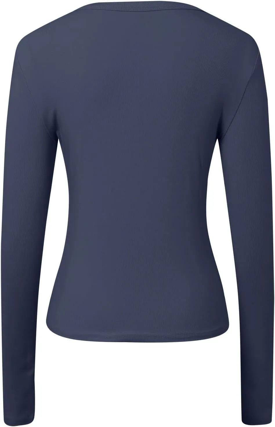 Long Sleeve Shirts for Women V Neck Basics Tops Lightweight Slim Fit Crop Top Base Layer Thermal Undershirts Fall