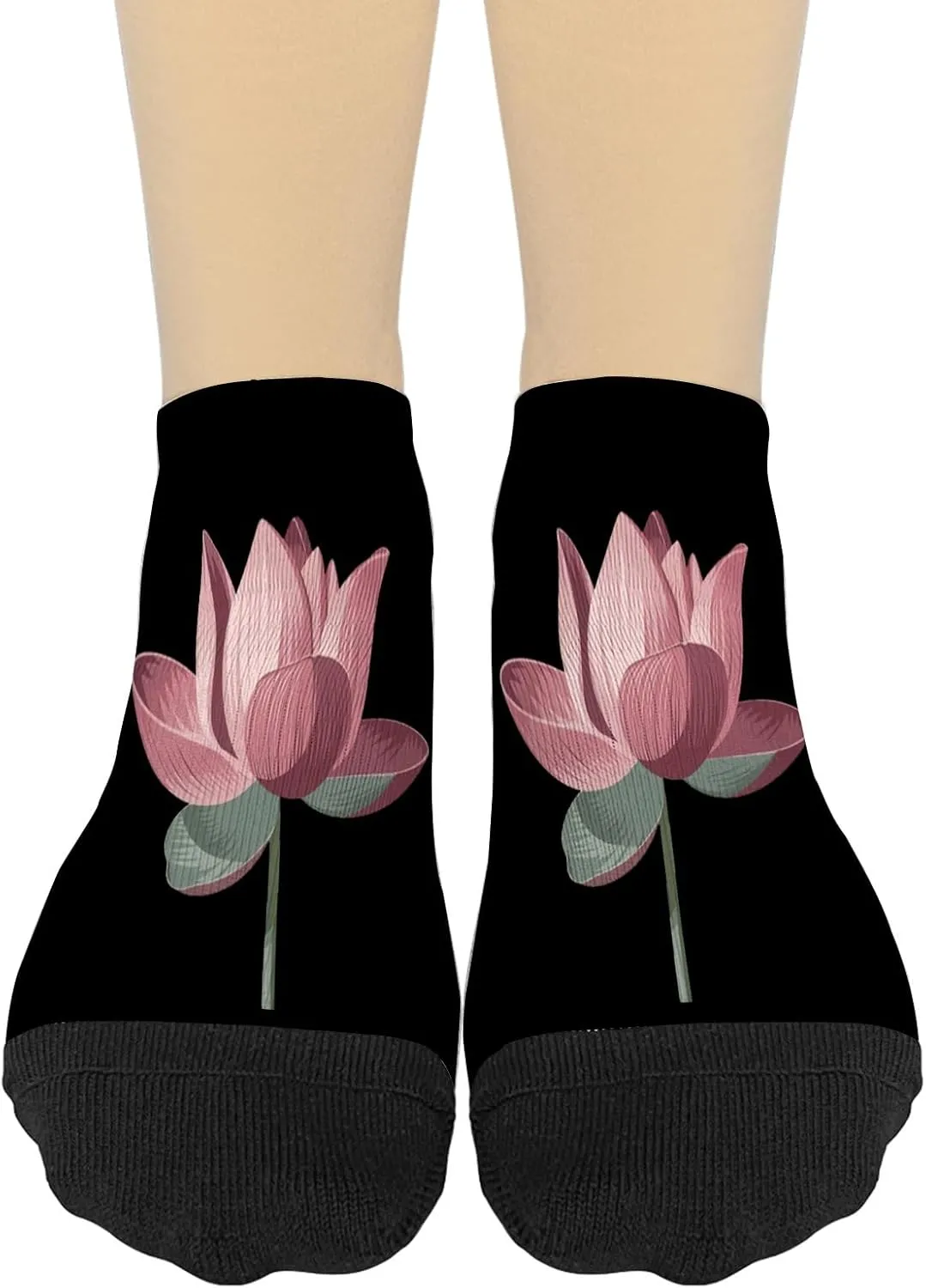 Lotus Flower Womens Athletic Socks Hidden Sock Women's