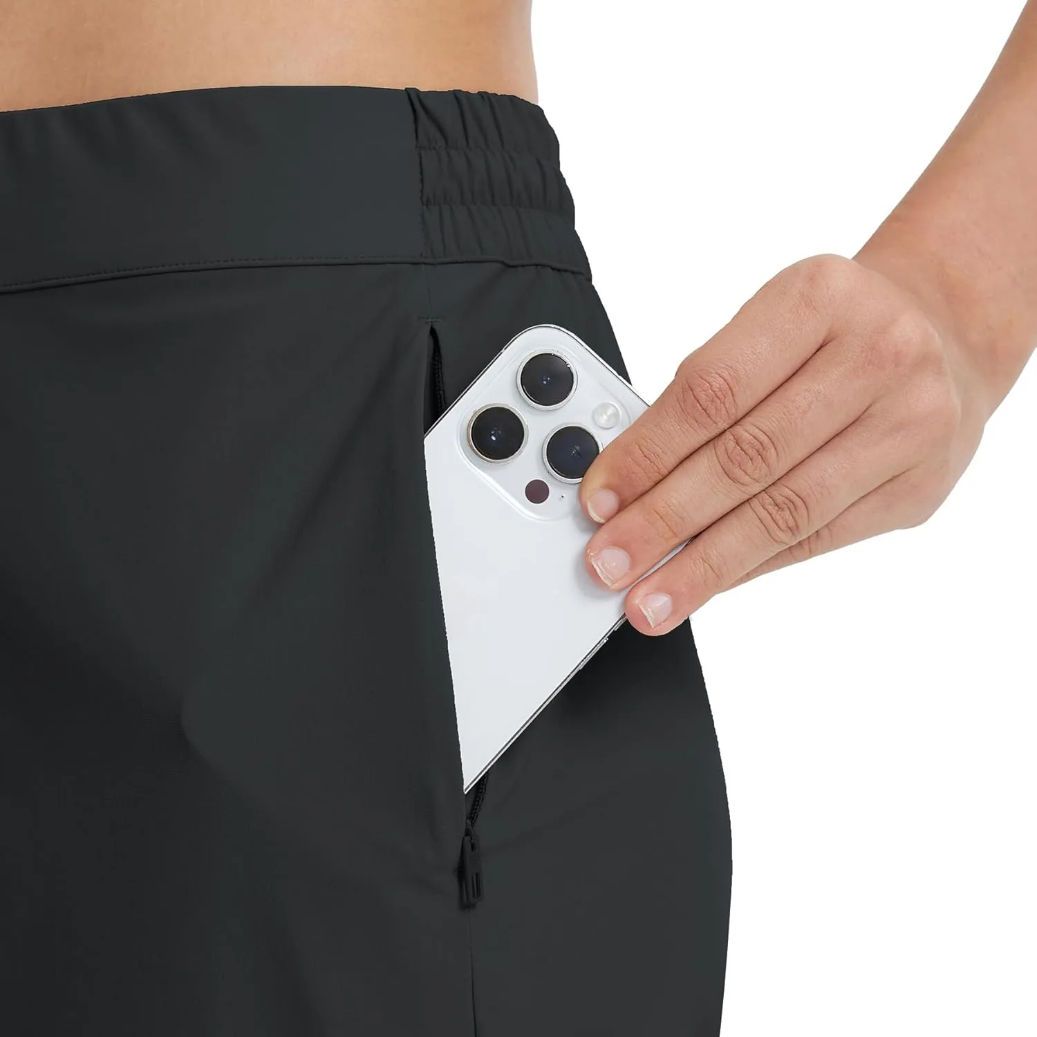M MAELREG Women's Golf Pants with Zip Pockets 7/8 Ankle Stretch Lightweight Sweatpants for Athletic Hiking Travel Work Lounge