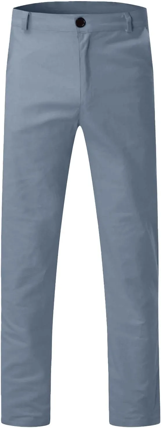 Men Dress Pants Stretch Flat Front Formal Pants Comfy Chino Pants Casual Golf Pants Straight Fit Skinny Jeans Trousers