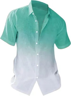 Men's 2024 Hawaiian Shirts Short Sleeves Printed Button Down Summer Beach Shirts Summer Printed Tropical Shirts