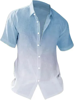 Men's 2024 Hawaiian Shirts Short Sleeves Printed Button Down Summer Beach Shirts Summer Printed Tropical Shirts