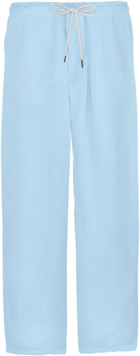 Mens Casual Baggy Cotton Linen Pocket Lounge Harem Pants Beach Long Shorts