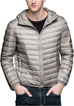Men's Down Jacket Packable Lightweight Water-Resistant Jackets Warm Winter Puffer Jacket Waterproof Thicken Coats