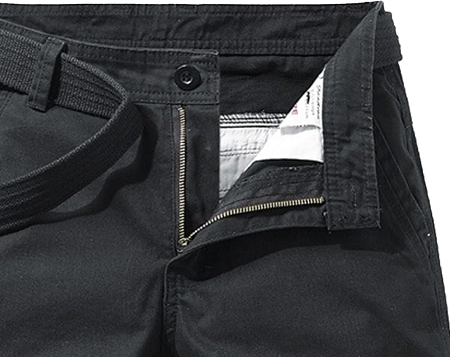 Men's Relaxed Fit Outdoor Jean Trunk Cotton Twill Lightweight Cargo Shorts Zipper Pockets Solid Hiking Short Pants