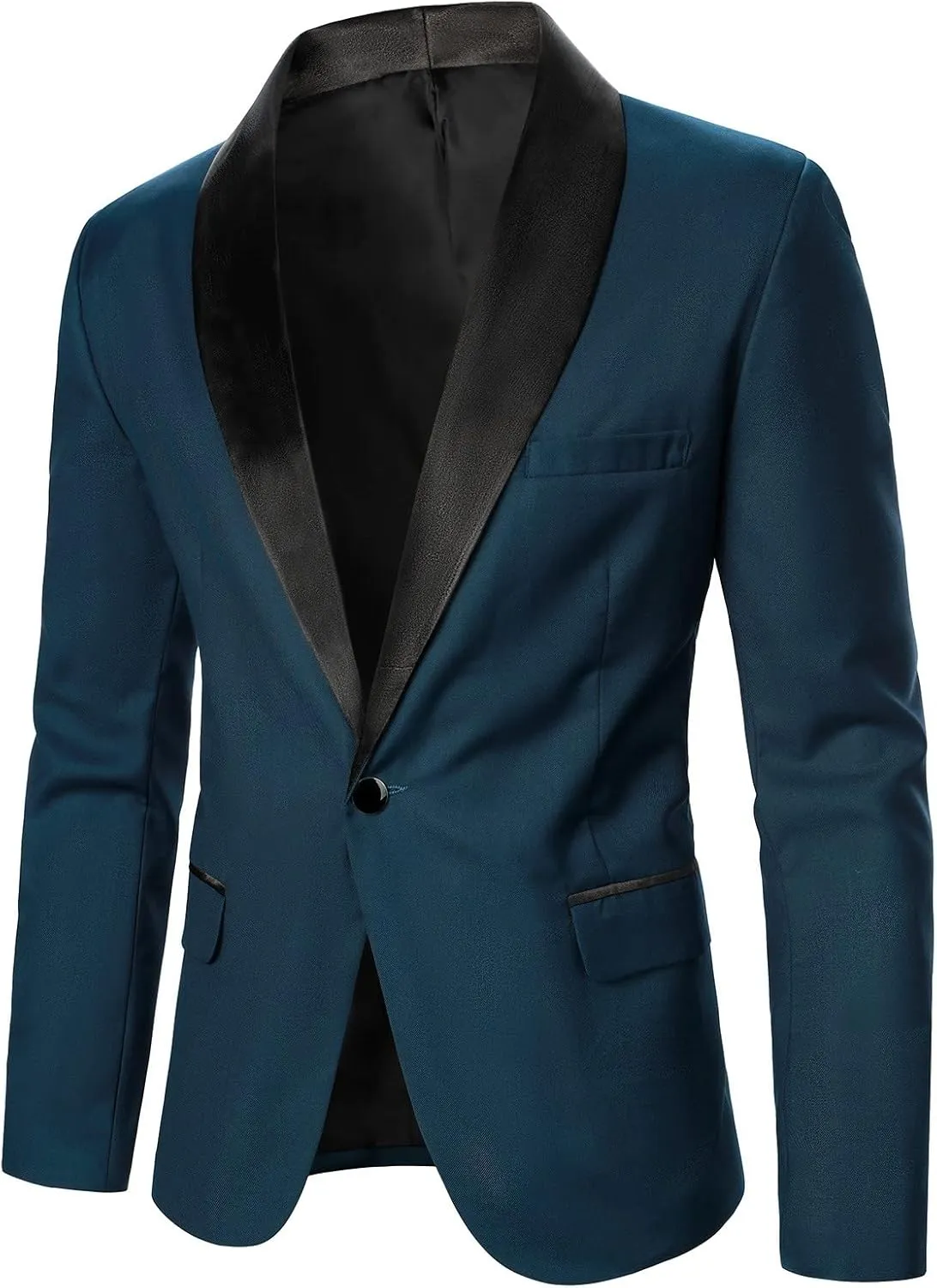 Mens Stylish Dinner Tux Dress Blazer Retro Tuxedo Jackets for Dinner Party Wedding Prom Slim Fit Suit Jacket Sport Coats