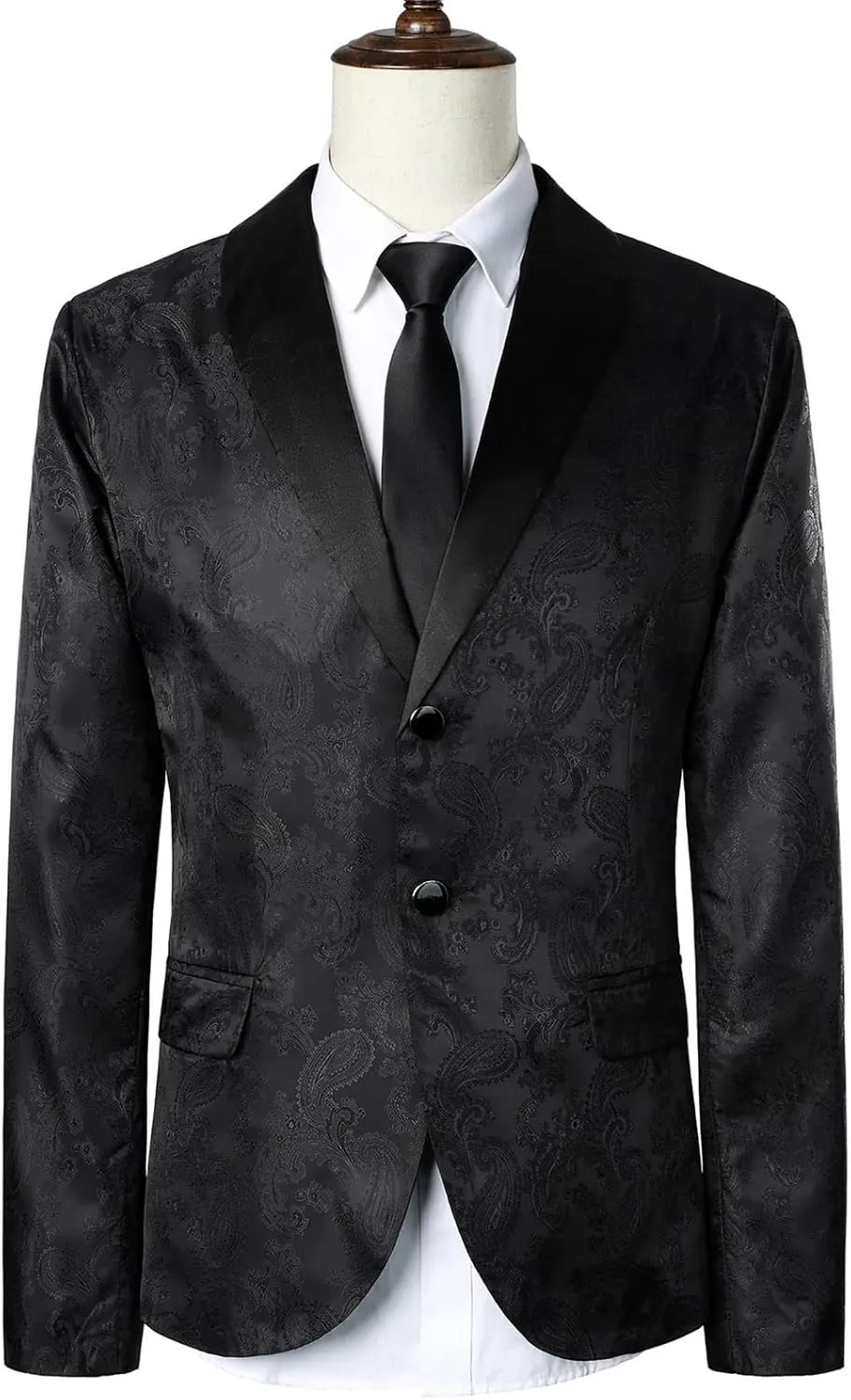Mens Stylish Dinner Tux Dress Blazer Retro Tuxedo Jackets for Dinner Party Wedding Prom Slim Fit Suit Jacket Sport Coats