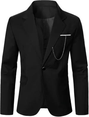 Mens Stylish Dinner Tux Dress Blazer Retro Tuxedo Jackets for Dinner Party Wedding Prom Slim Fit Suit Jacket Sport Coats
