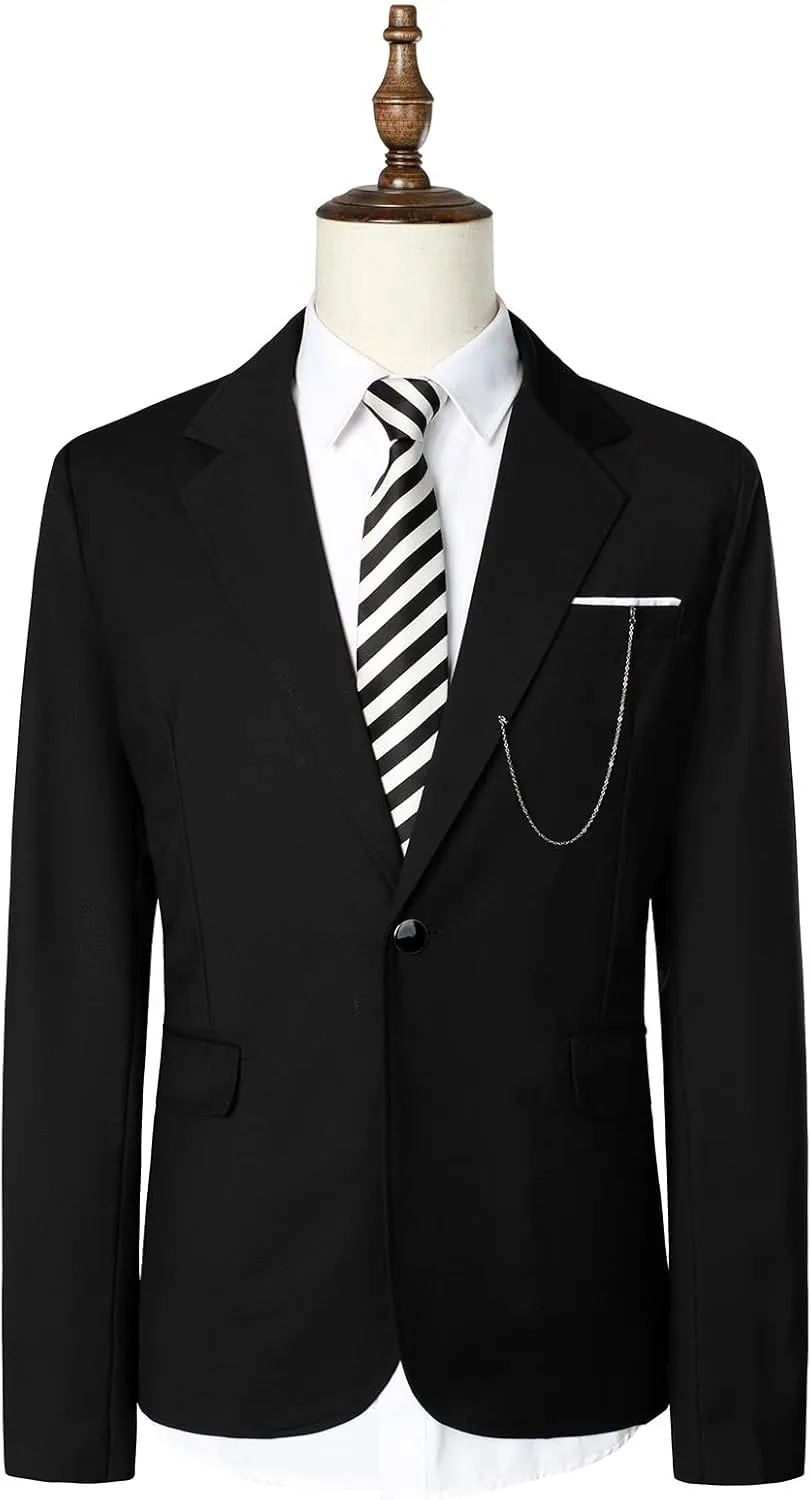 Mens Stylish Dinner Tux Dress Blazer Retro Tuxedo Jackets for Dinner Party Wedding Prom Slim Fit Suit Jacket Sport Coats