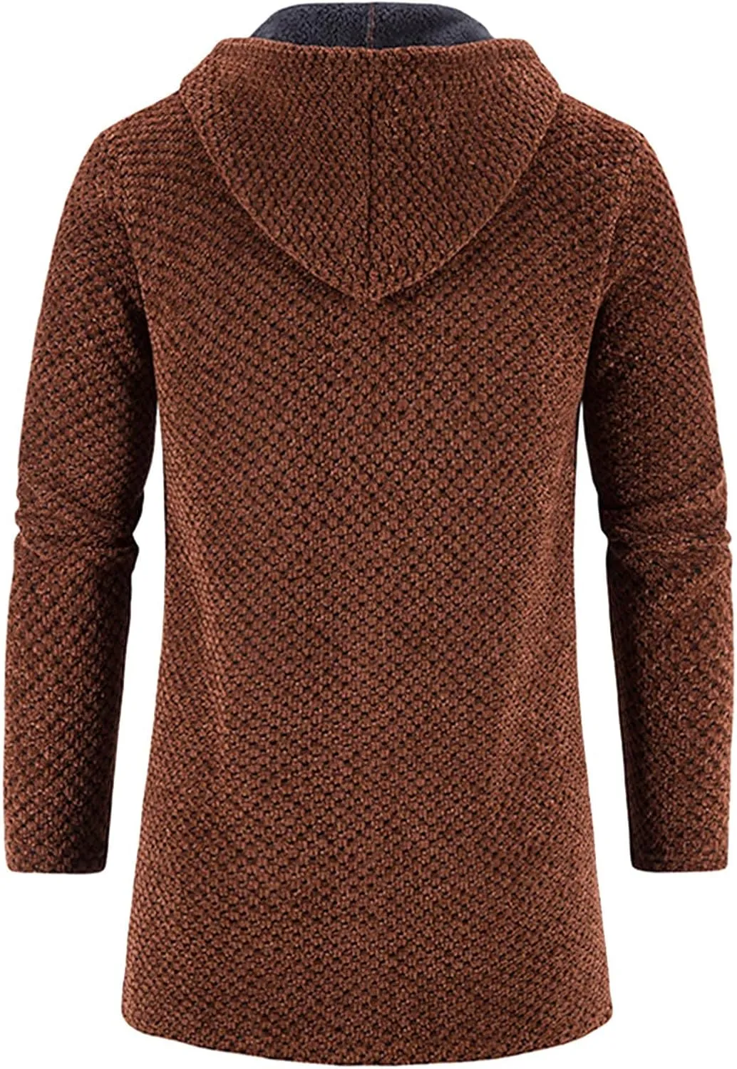 Mens Thick Knitted Cardigan Sweaters Warm Sherpa Fleece Lined Stripe Hoodie Jackets Winter Jacket Cardigan Sweater Coats