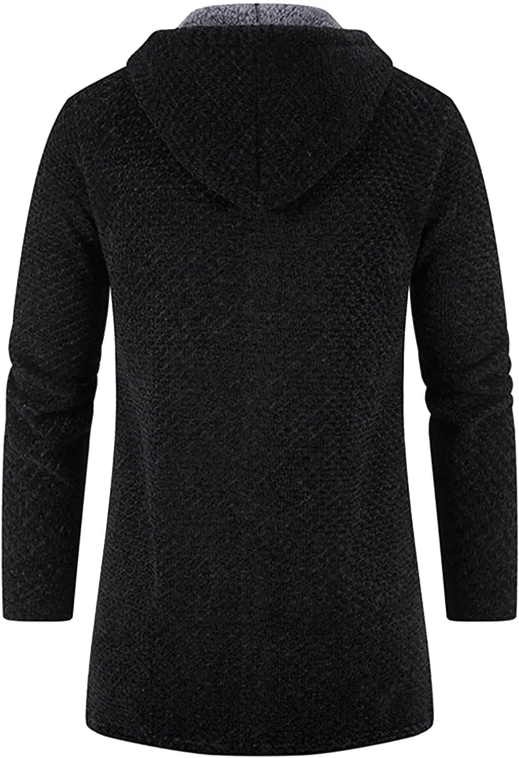 Mens Thick Knitted Cardigan Sweaters Warm Sherpa Fleece Lined Stripe Hoodie Jackets Winter Jacket Cardigan Sweater Coats