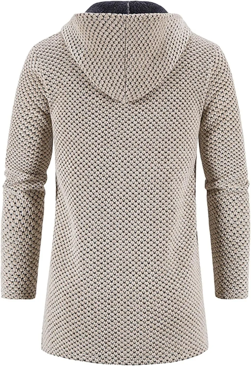 Mens Thick Knitted Cardigan Sweaters Warm Sherpa Fleece Lined Stripe Hoodie Jackets Winter Jacket Cardigan Sweater Coats