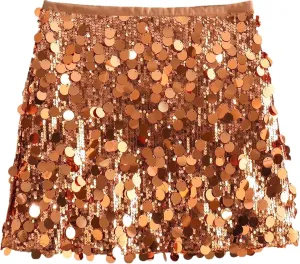 Mini Pleated Skirts for Women, Y2K High Waist Stretchy Tennis Skater A-Line Short Skirt with Shorts Underneath. Golden