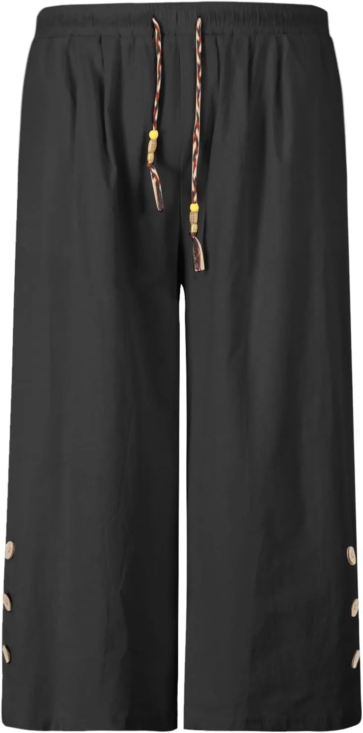 Ninja Pants Harem Men Summer Wear Lounge Linen Hip Hop Hippie Trousers Mens Beach for Everyday Bohemian Cotton