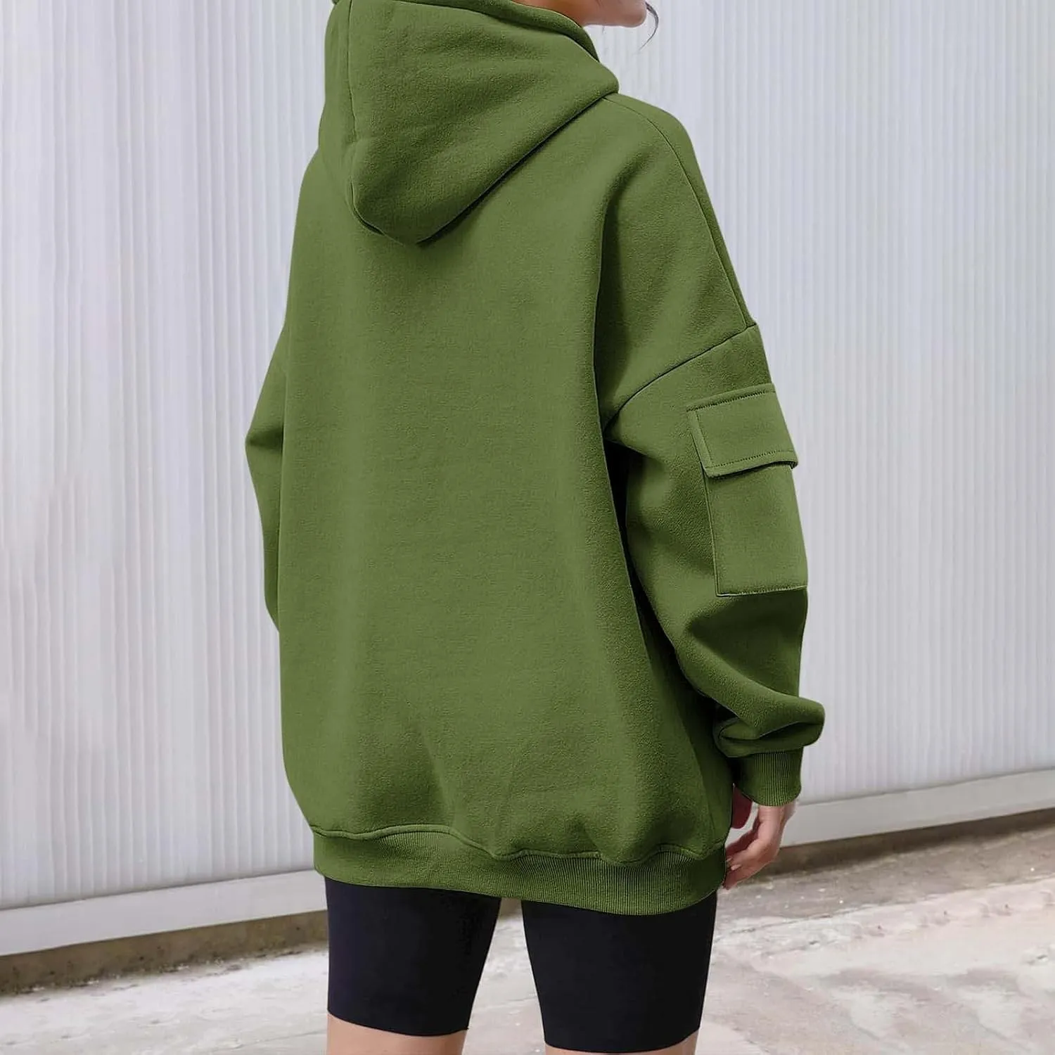 Oversized Hoodies For Women Fleece Hooded Sweatshirt With Sleeve Pockets Loose Comfy Pullover Hoodie Trendy Fall