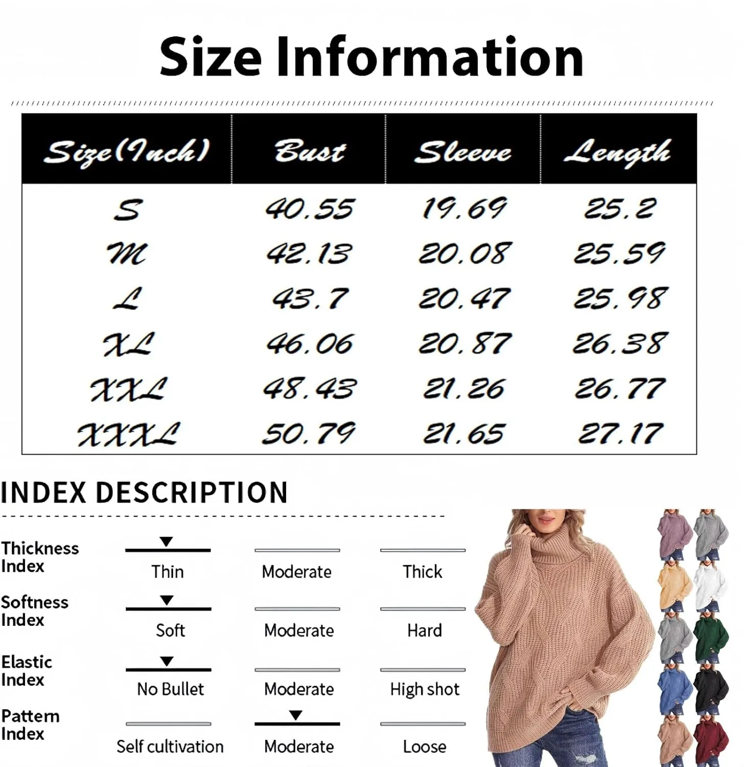 Oversized Turtleneck Sweater Women Mock Neck Long Sleeve Chunky Knit Sweaters Cozy Cowl High Neck Knitted Jumper Top