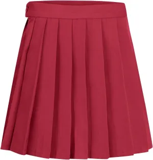 Pleated Skirt for Women Girls Cute Mini Skirt Comfortable High Waisted A Line Skirt Casual Solid Color School