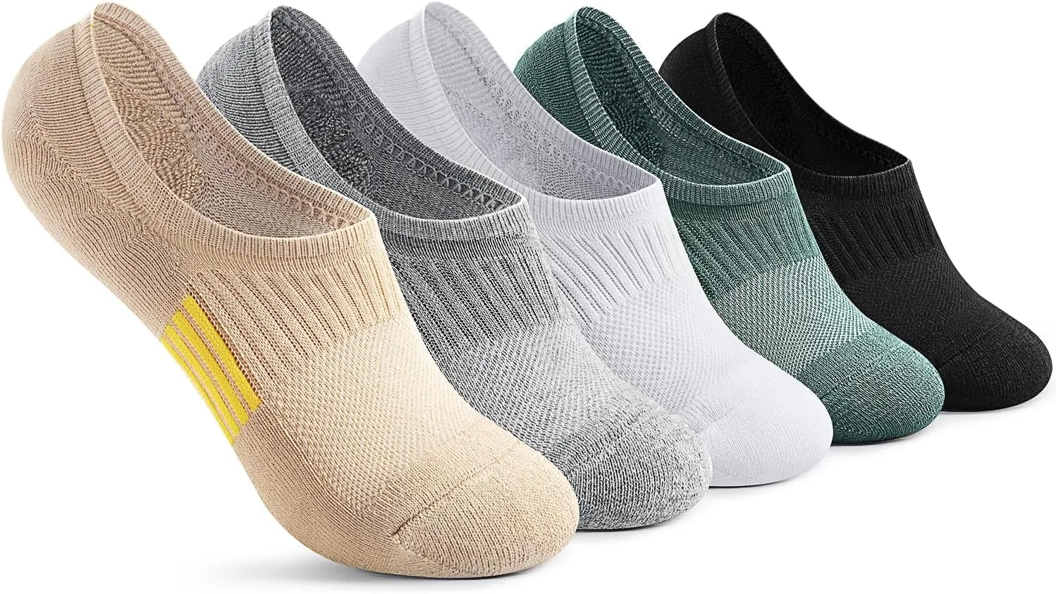 Pleneal No Show Socks for Women, Cushioned Low Cut Athletic Ankle Socks, Non Slip Invisible Running Socks