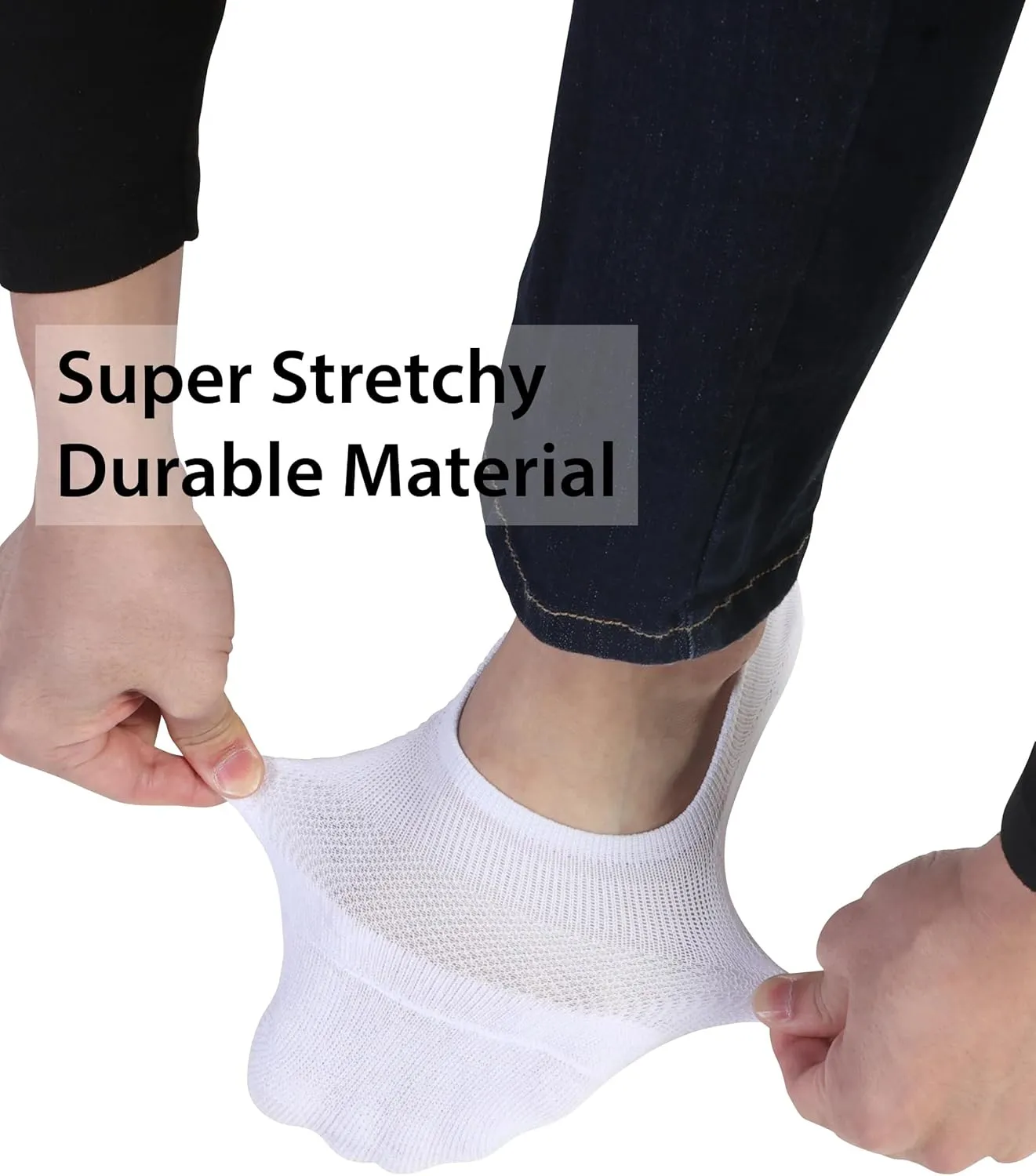 Pro Mountain No Show Socks Wide Toe Box For Health Bunion Unisex Size S to X-Large Cotton Cushion Footies