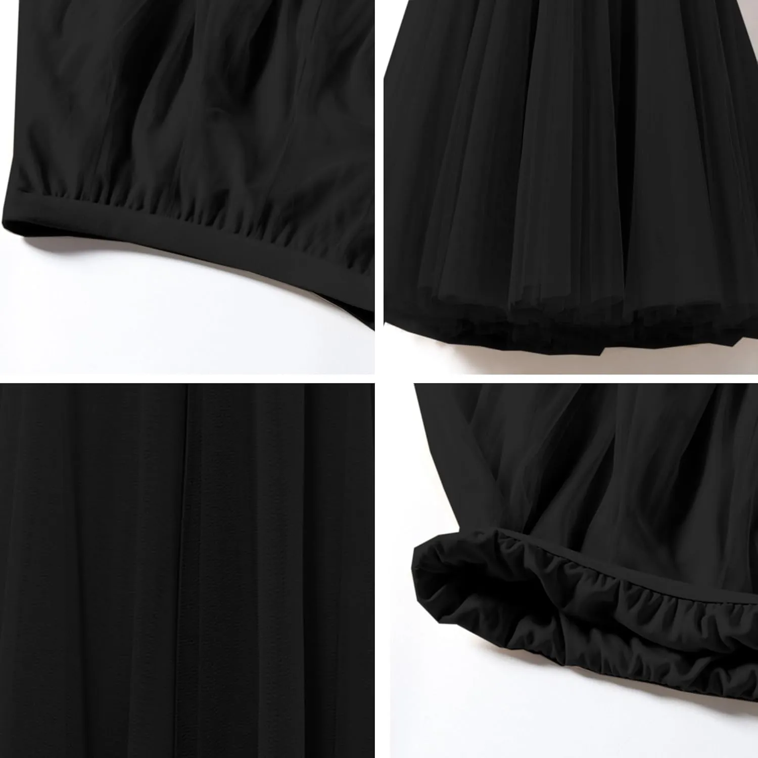 SANGTREE Women's Tutu Tulle A-Line Layered Mesh Midi Skirt, US XS - US 2XL