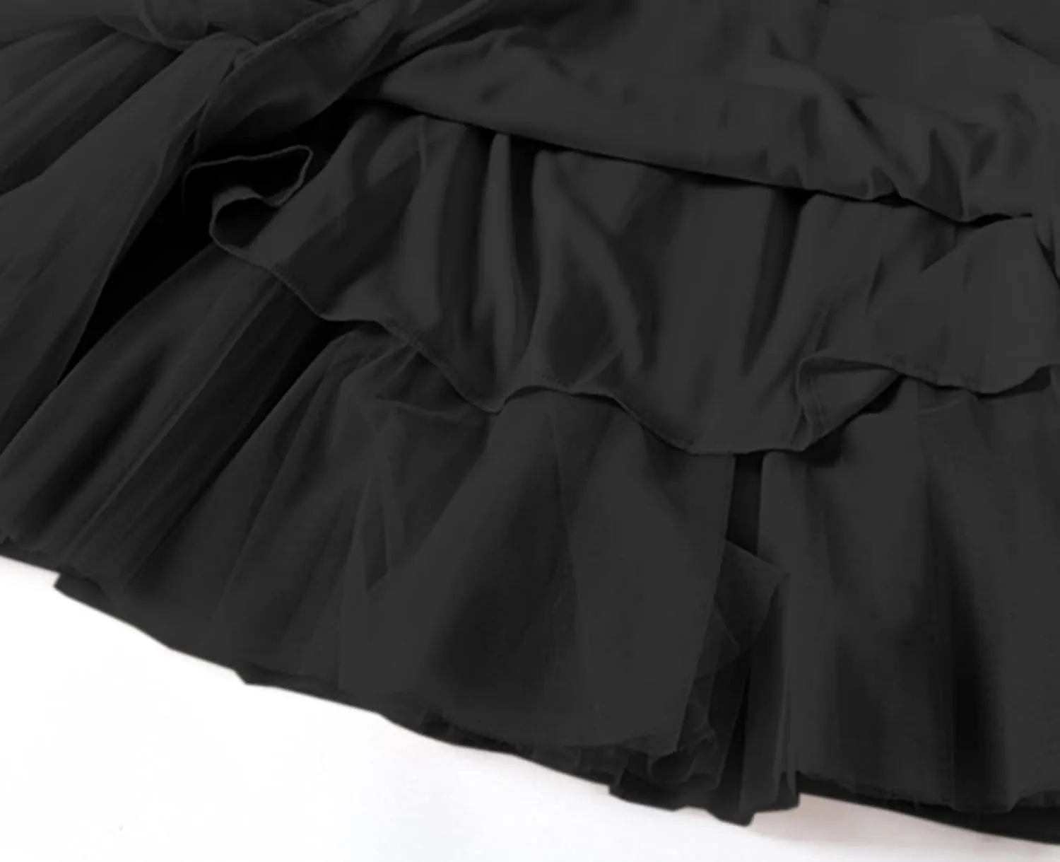 SANGTREE Women's Tutu Tulle A-Line Layered Mesh Midi Skirt, US XS - US 2XL