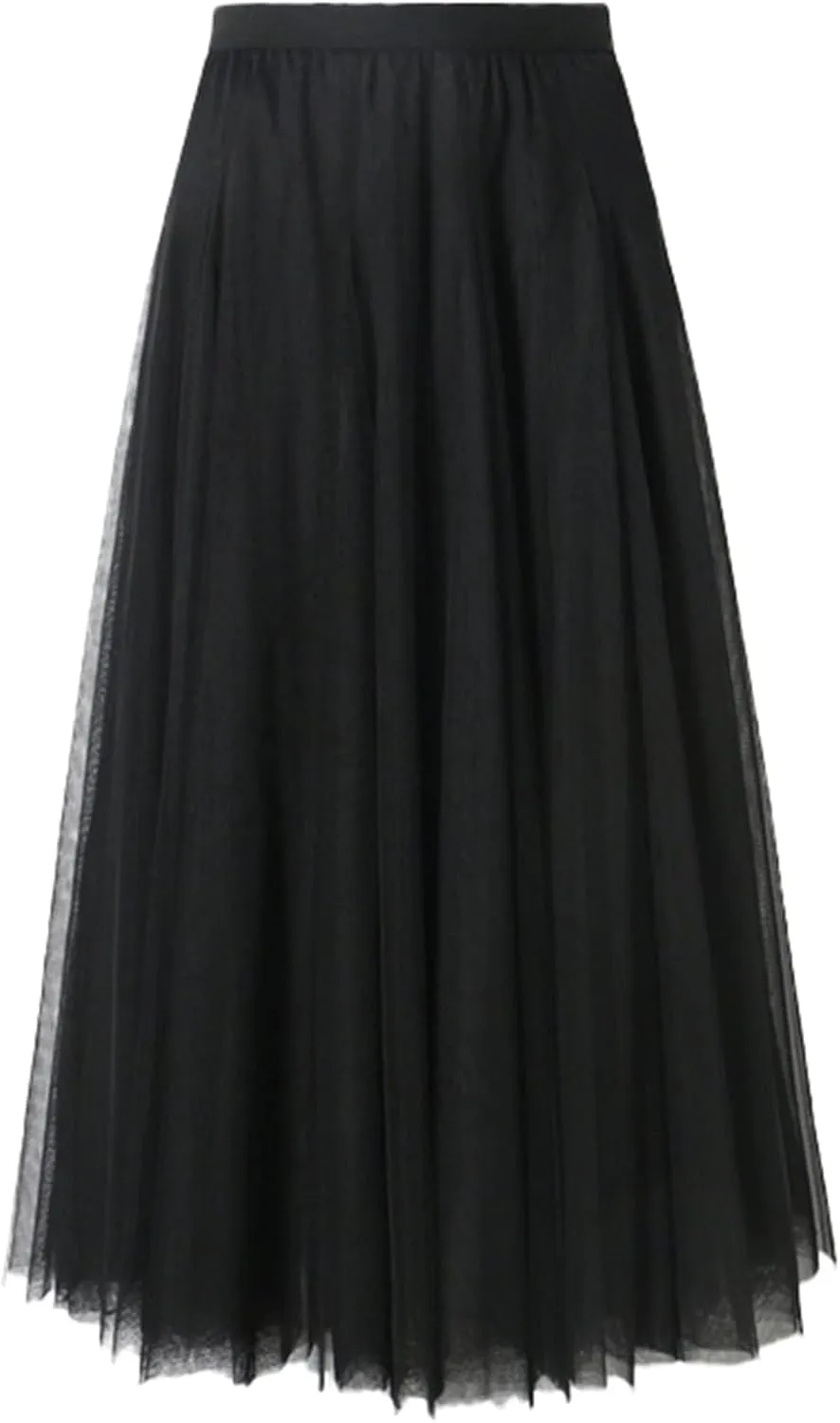 SANGTREE Women's Tutu Tulle A-Line Layered Mesh Midi Skirt, US XS - US 2XL