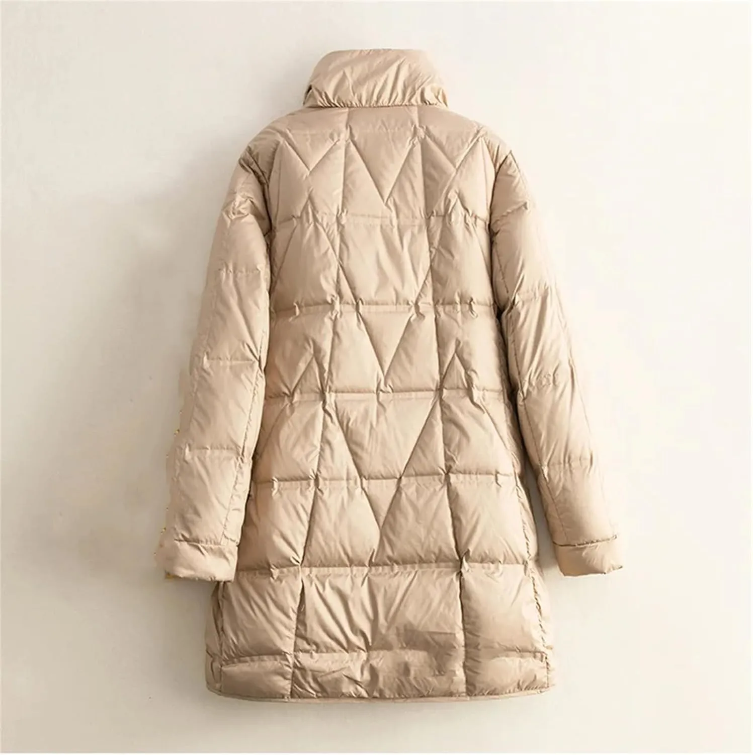 SaoBiiu Women Down Jacket Ultra Light Casual Warm Puffer Coat Winter Mid-Long Parkas