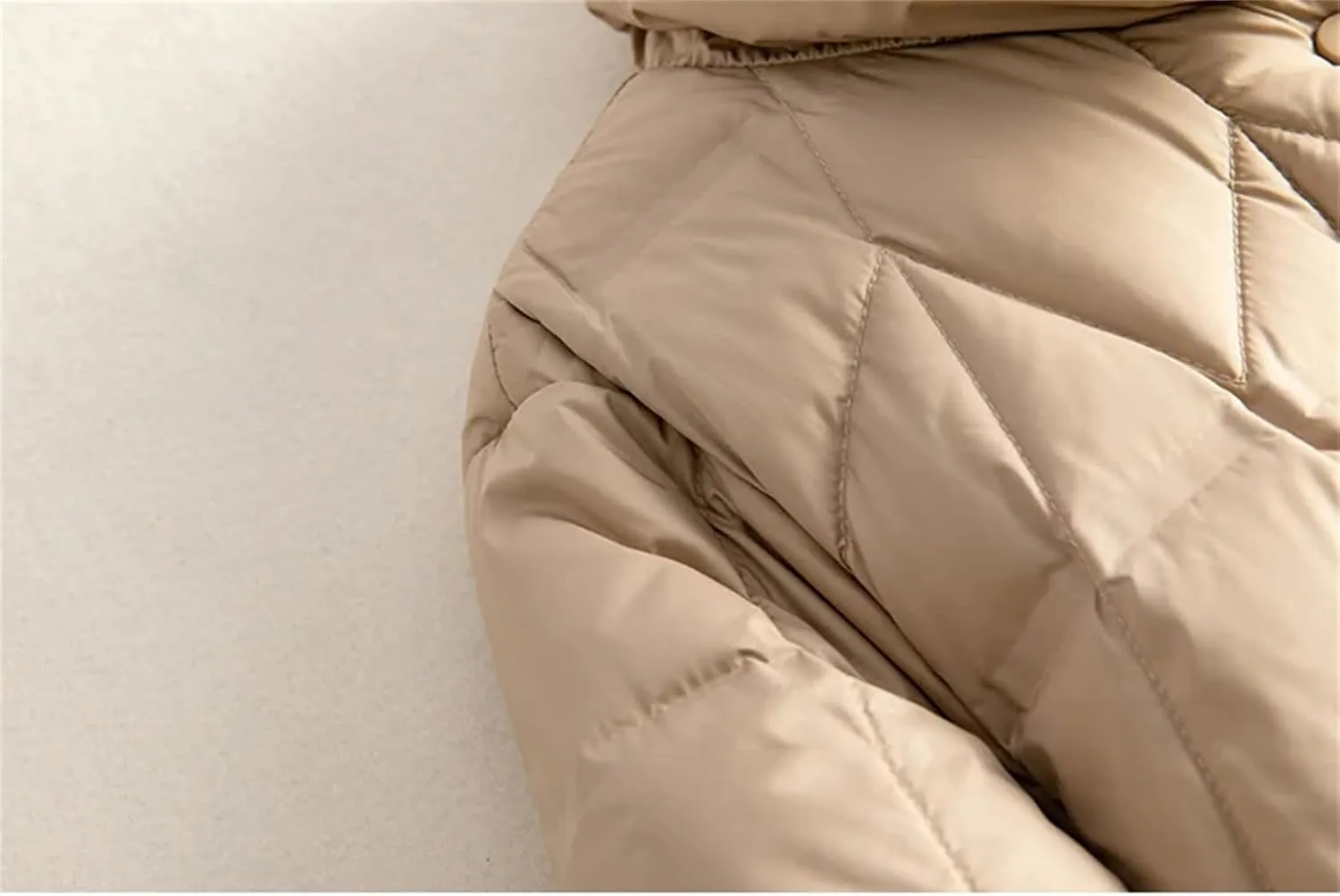 SaoBiiu Women Down Jacket Ultra Light Casual Warm Puffer Coat Winter Mid-Long Parkas