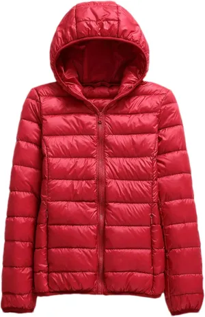 SaoBiiu Women Hooded Puffer Jackets 90% White Duck Down Female Coats Ultralight Packable Casual Parkas