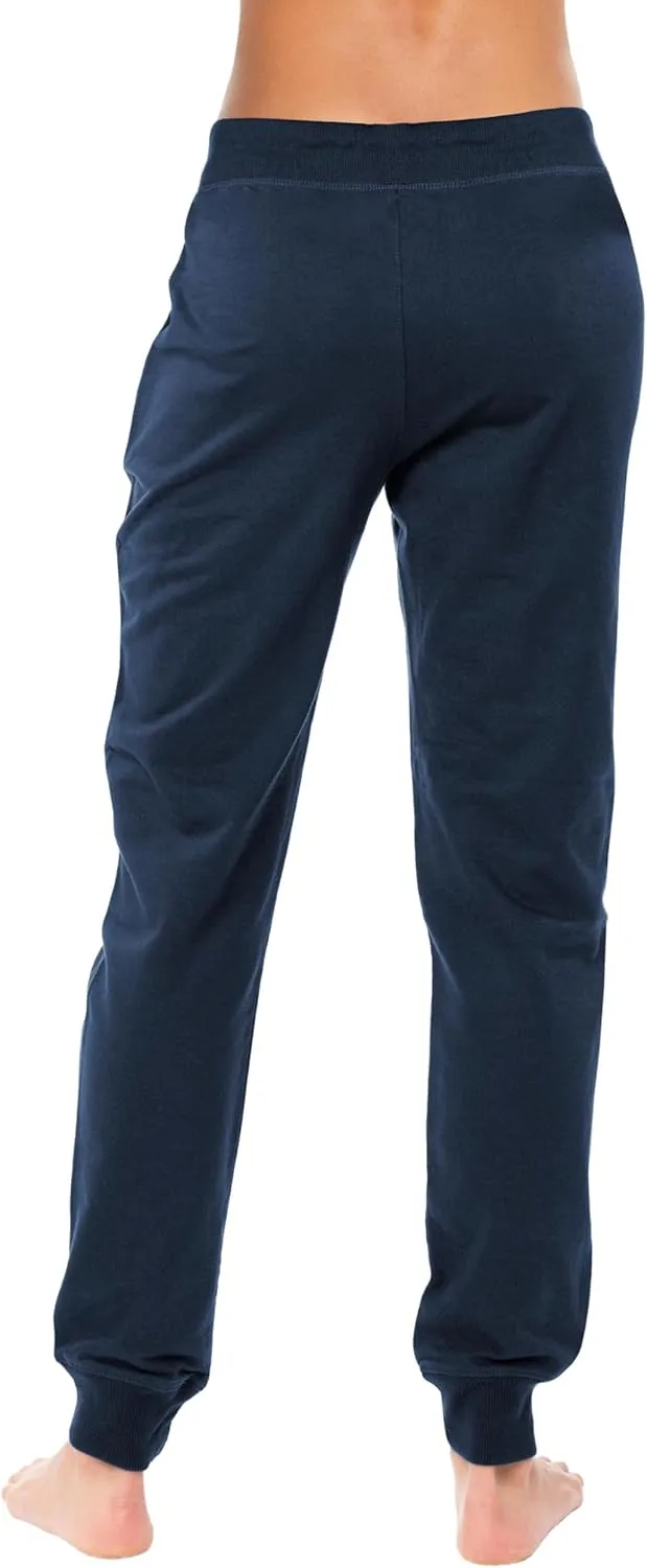 Sexy Basics Women's Drawstring Joggers | Knit Cotton Sweat Pants | Multi Packs & Colors
