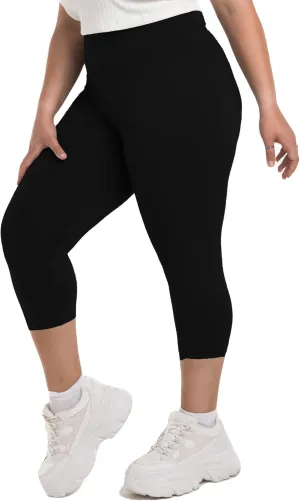 SINOPHANT Plus Size Leggings for Women, High Waisted Tummy Control Buttery Super Soft Black Yoga Pants for Workout