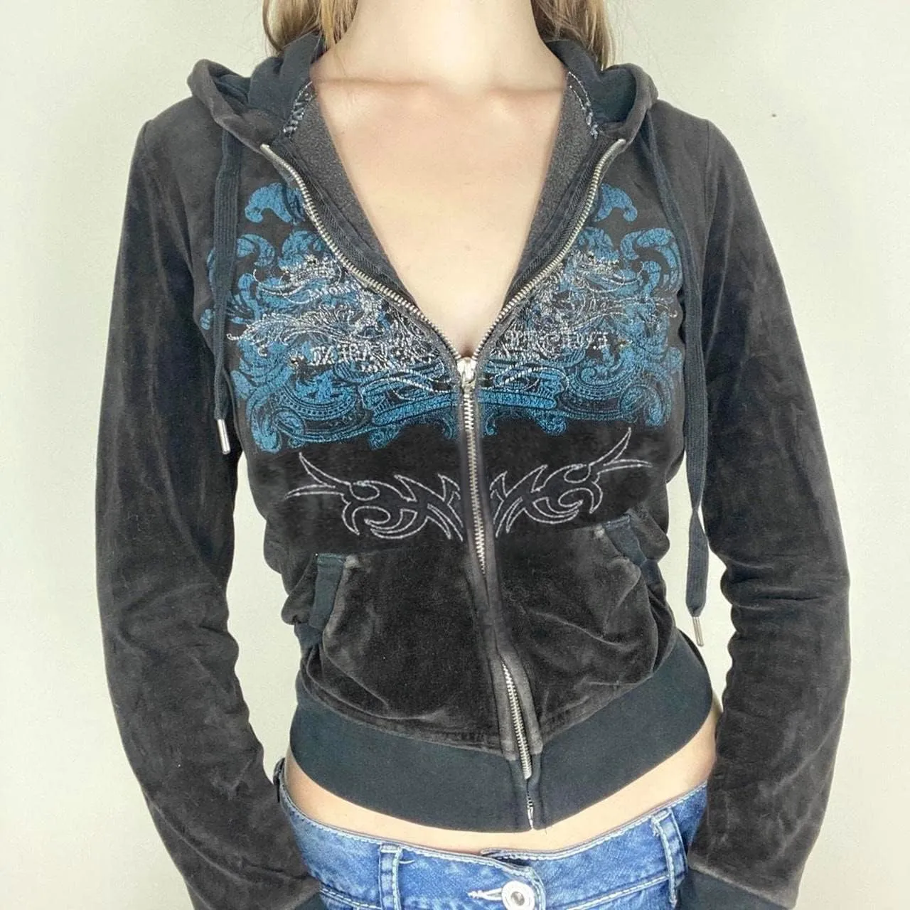 SOLILOQUY Women Y2k Zip Up Cropped Hoodie Sweatshirt Casual Long Sleeve Drawstring Pullover Top Harajuku Cargo Jacket