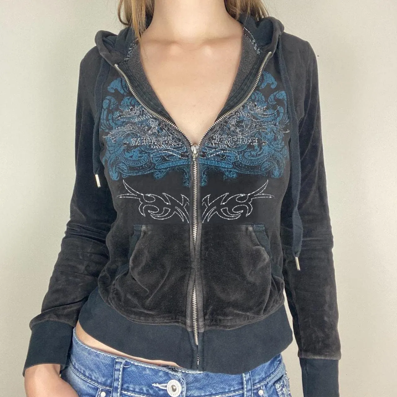 SOLILOQUY Women Y2k Zip Up Cropped Hoodie Sweatshirt Casual Long Sleeve Drawstring Pullover Top Harajuku Cargo Jacket