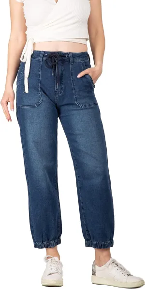 Standards & Practices Modern Women's Drawstring Denim Knit Skinny Joggers Pants