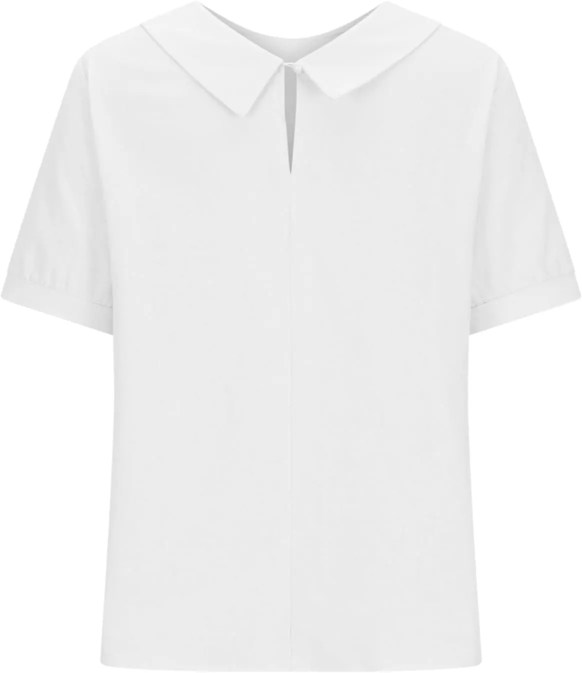 Summer Linen Shirts for Womens Short Sleeve Casual Stand Collared Work Blouse Tunic Tops