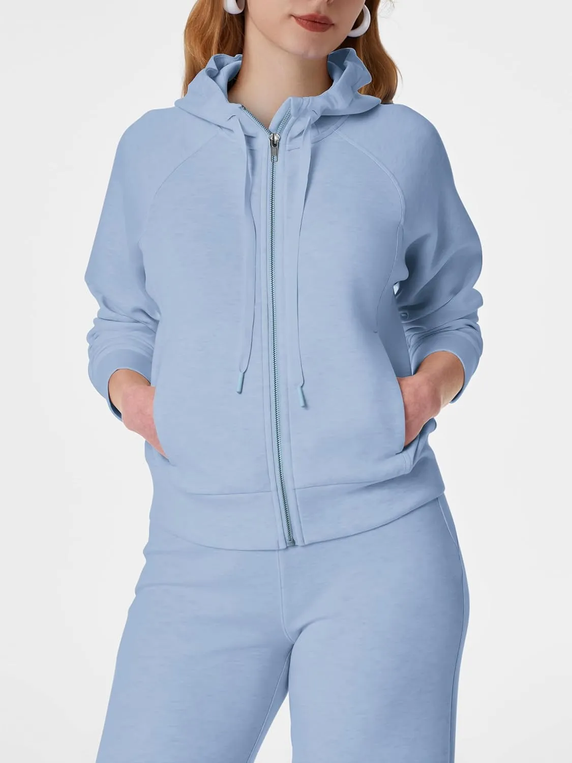SuperPrity Women 2 Piece Outfits Sweatsuits 2024 Fall Zip Up Hoodie Sweatshirt Sweatpants Tracksuit Matching Sweat Lounge Set