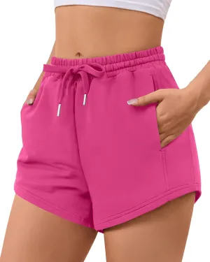 Sweat Shorts Women Comfy Trendy Casual Summer Drawstring Cotton Lounge Shorts Womens Athletic Outfits Clothes