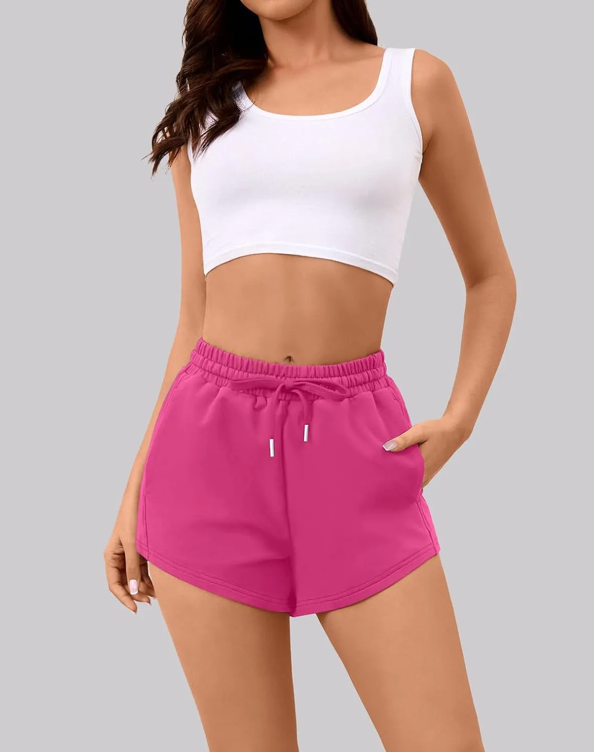 Sweat Shorts Women Comfy Trendy Casual Summer Drawstring Cotton Lounge Shorts Womens Athletic Outfits Clothes