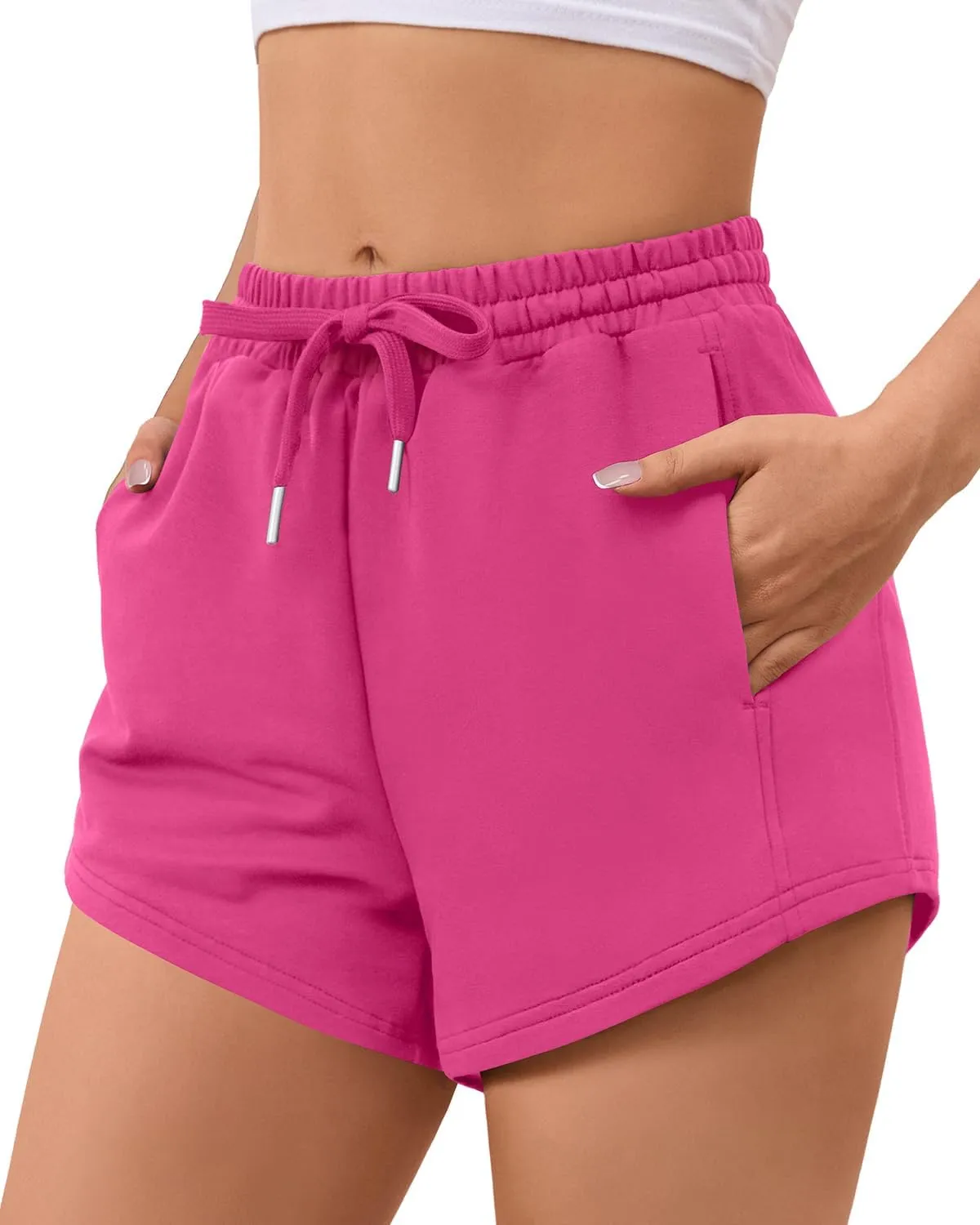 Sweat Shorts Women Comfy Trendy Casual Summer Drawstring Cotton Lounge Shorts Womens Athletic Outfits Clothes