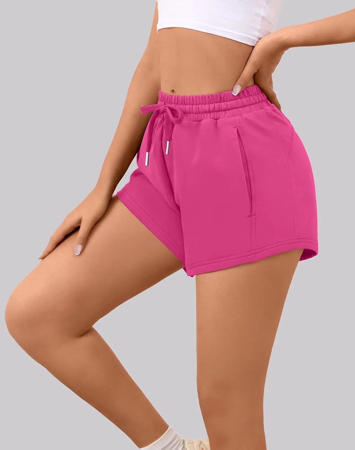 Sweat Shorts Women Comfy Trendy Casual Summer Drawstring Cotton Lounge Shorts Womens Athletic Outfits Clothes