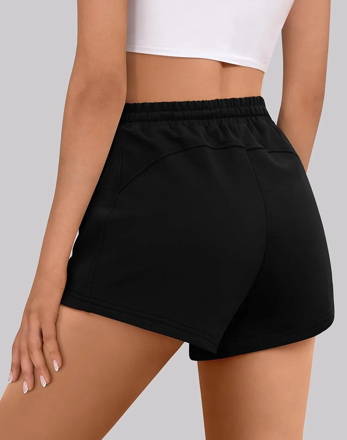 Sweat Shorts Women Comfy Trendy Casual Summer Drawstring Cotton Lounge Shorts Womens Athletic Outfits Clothes