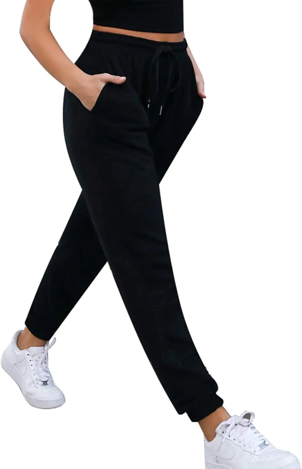 Sweatpants for Teen Girls,Women's High Waisted Joggers Summer Workout Baggy Yoga Pants Cinch Bottom Trousers