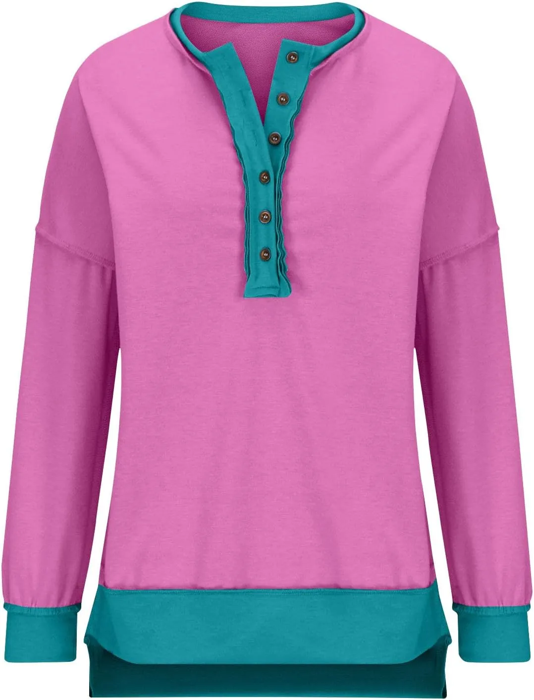 Sweatshirt for Women Oversized Crewneck Side Slit Long Sleeve Pullover Shirts Loose Fit Fall Fashion Trendy Hoodies