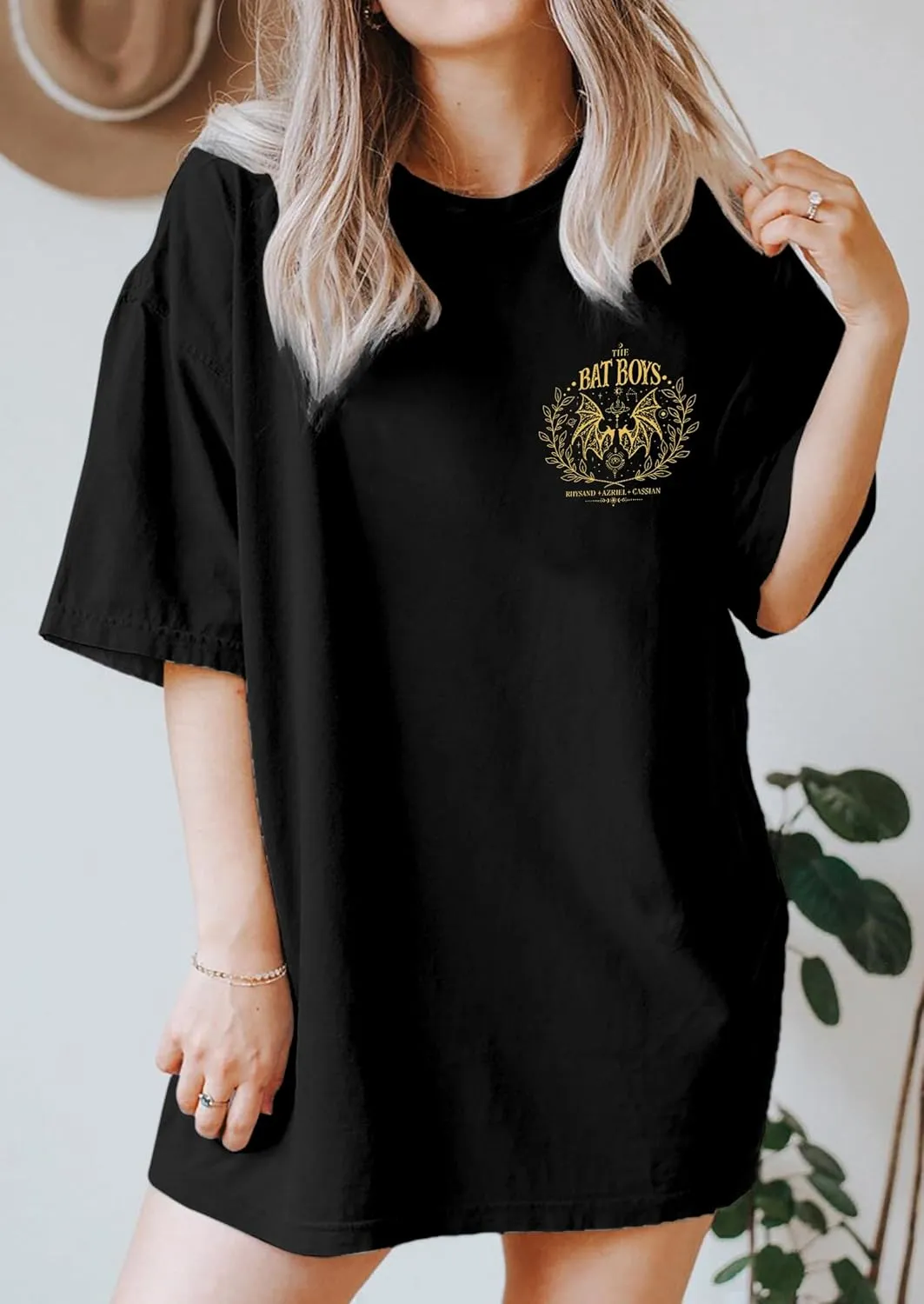 Velari Shirt Women Oversized Vintage Book Tshirt The Night Court T-Shirt Bat Boys Graphic Tee Bat Bookish Book Lover Tops