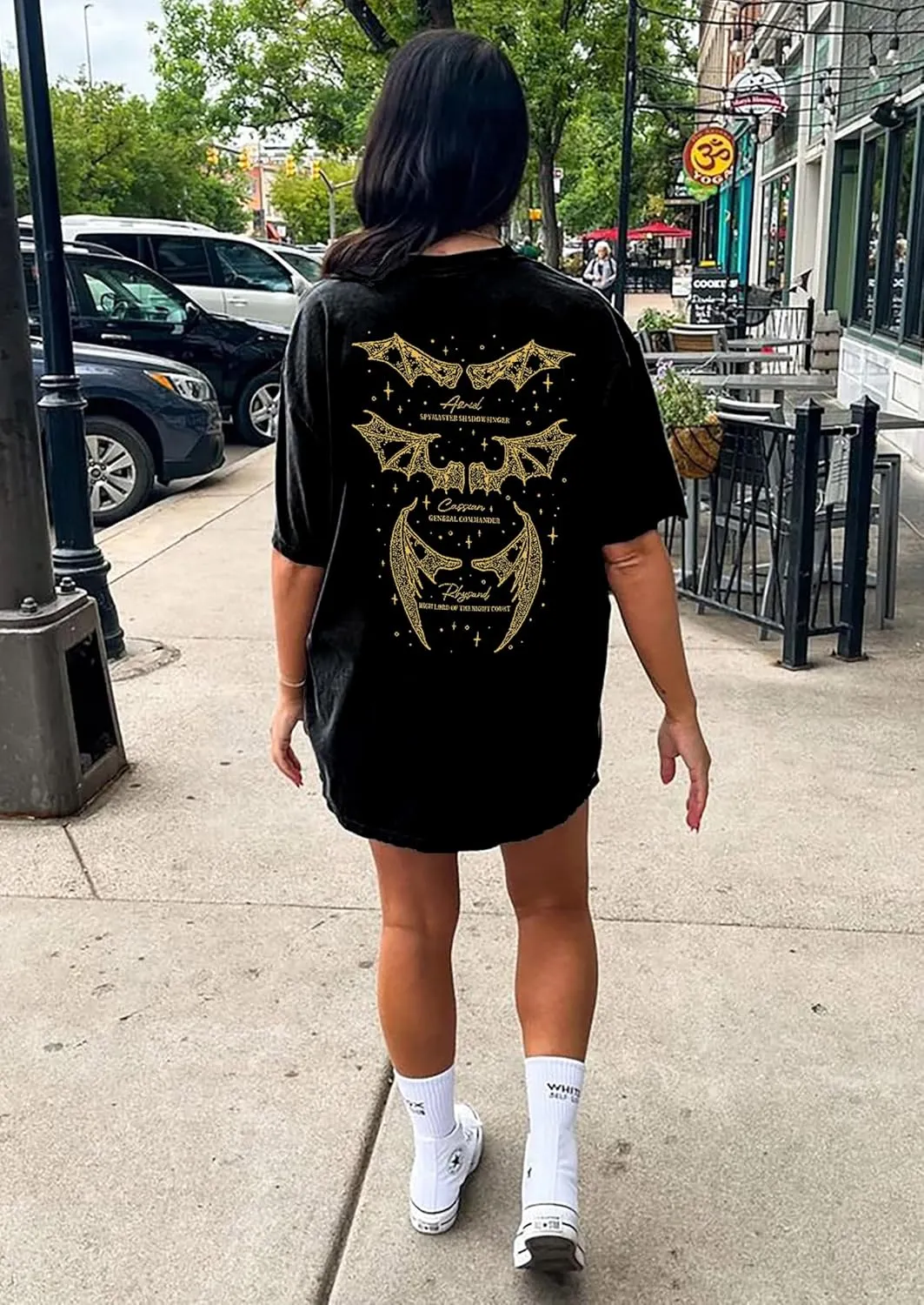 Velari Shirt Women Oversized Vintage Book Tshirt The Night Court T-Shirt Bat Boys Graphic Tee Bat Bookish Book Lover Tops