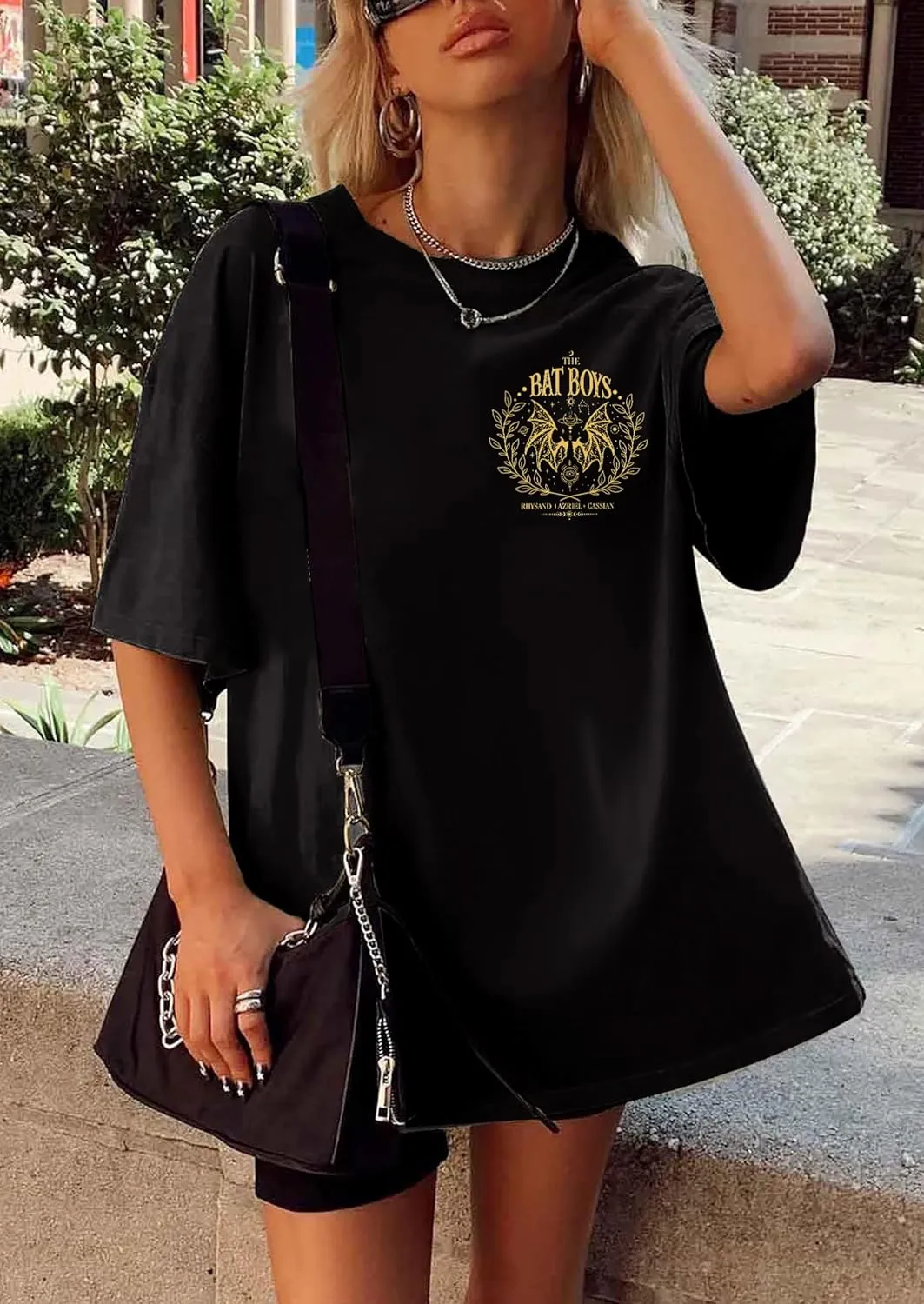 Velari Shirt Women Oversized Vintage Book Tshirt The Night Court T-Shirt Bat Boys Graphic Tee Bat Bookish Book Lover Tops