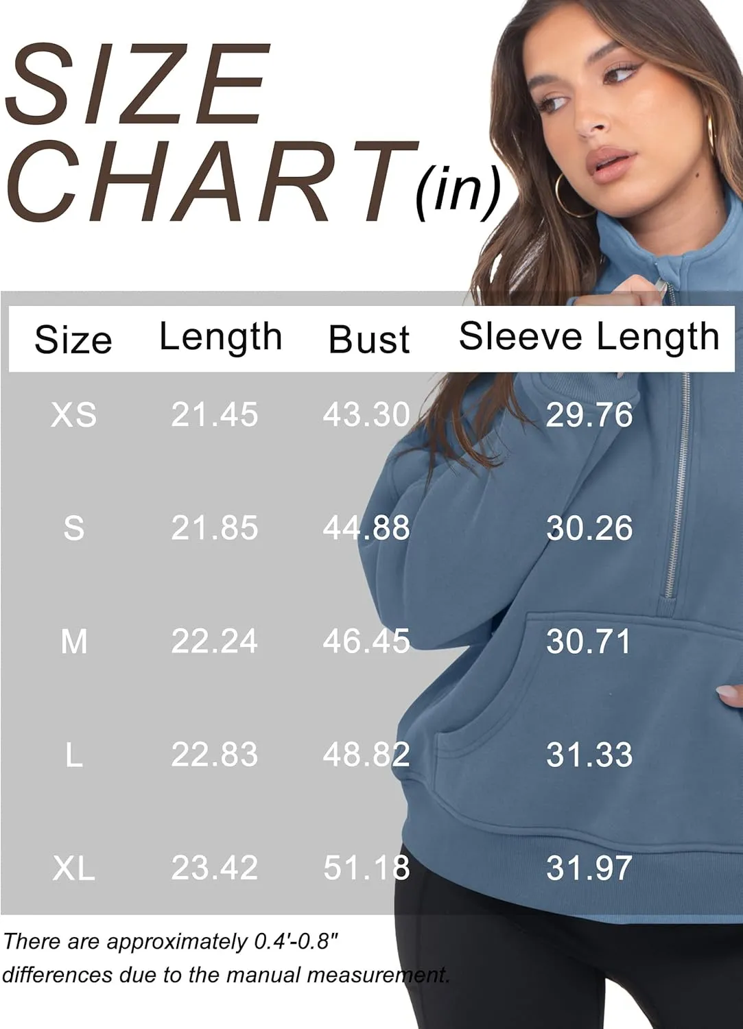 VIUTIL Womens Half Zip Sweatshirt Fleece Cropped Pullover with Thumb Hole Fall Trendy Clothes 2025