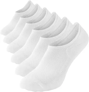 WANDER No Show Socks Women Low Cut Thick Cushion Cotton Socks Non Slip Invisible Casual Socks 6 Pairs