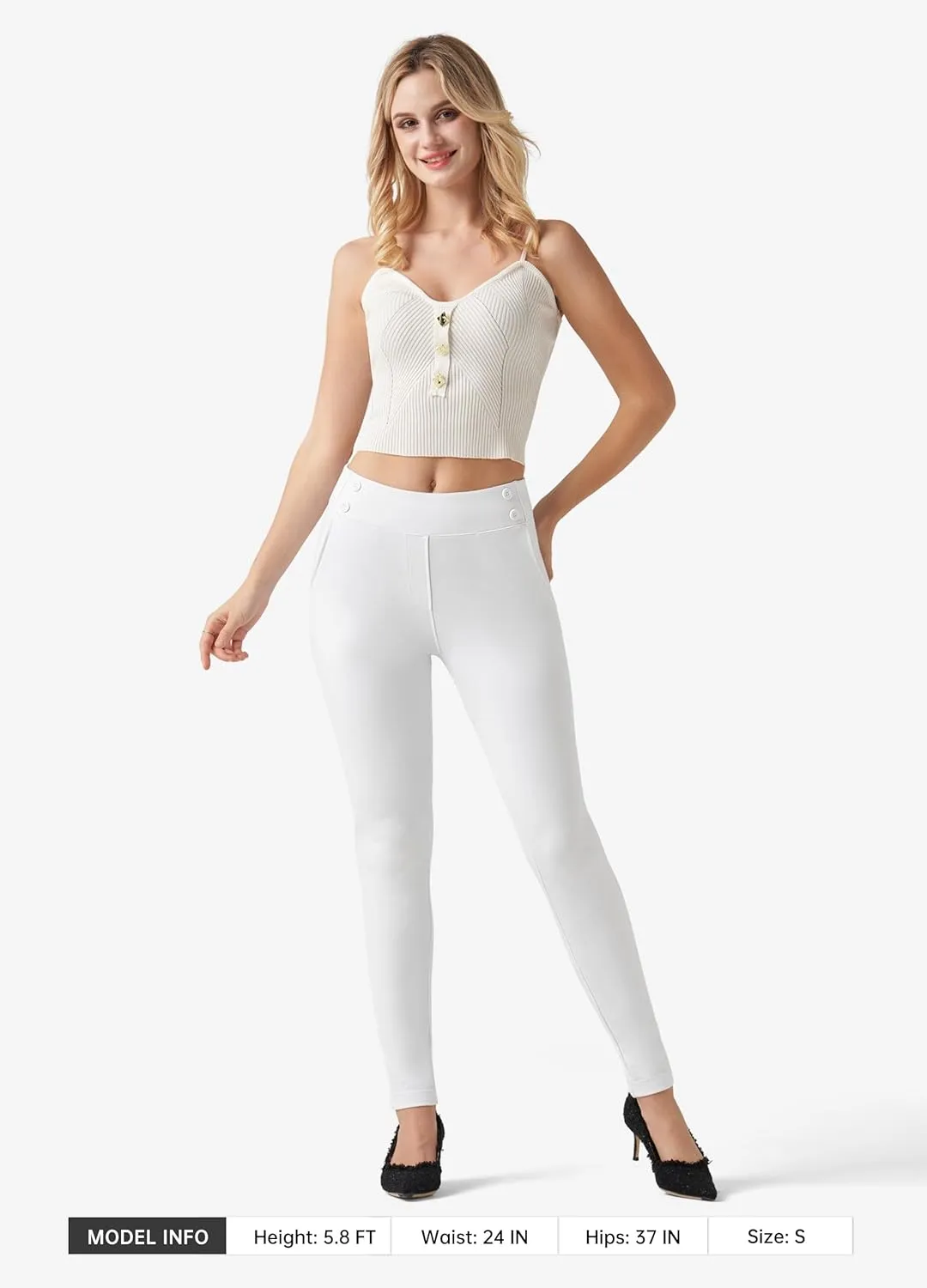 Willit Women's Yoga Dress Pants Skinny Work Slacks Leggings Stretch Office Pants High Waisted Business Casual Pants 27"/28"