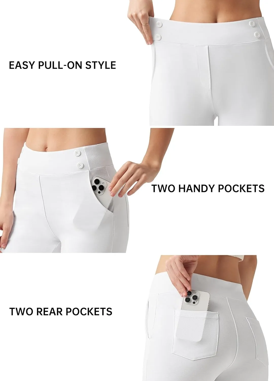 Willit Women's Yoga Dress Pants Skinny Work Slacks Leggings Stretch Office Pants High Waisted Business Casual Pants 27"/28"